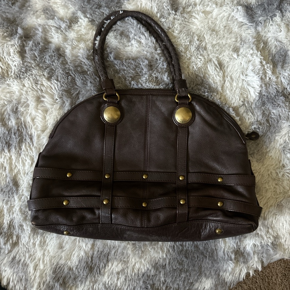 Via Spiga Elegant Brown Leather Handbag